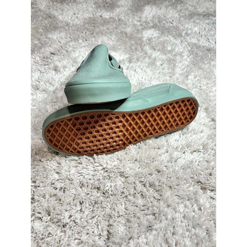Vans Slip-On Canvas Sneakers in Sage Green - Picture 4 of 5